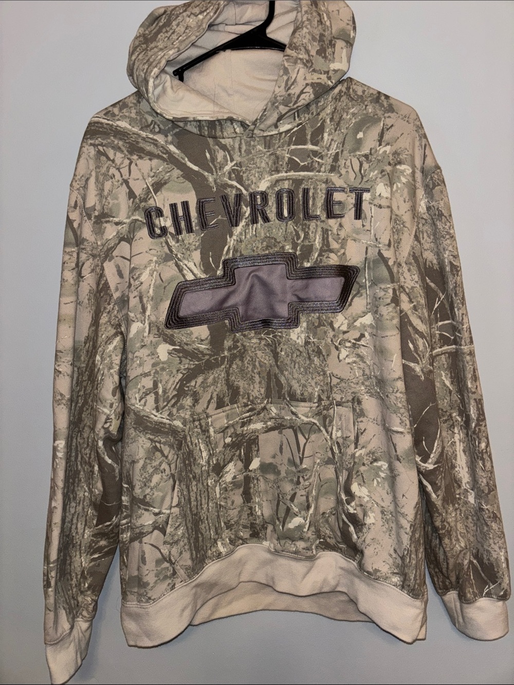Chevrolet Camo Hoodie Jacket - Beige Olive Hooded Sweatshirt